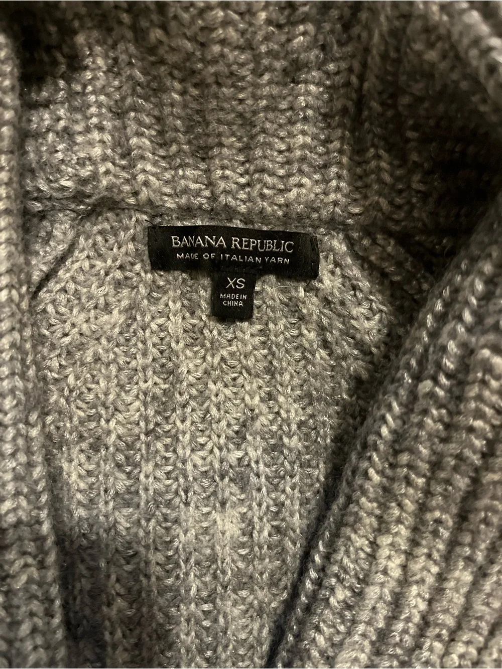 Banana Republic The Grandfather Shawl Collar Cardigan Ribbed Italian Wool UNISEX